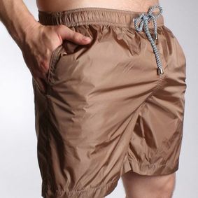 Фото Мужские шорты пляжные коричневые  Prada Milano Classic Shorts