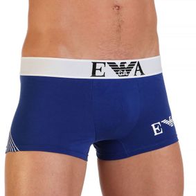 Фото Мужские трусы Emporio Armani боксеры синие c белой резинкой 