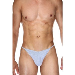 Фото Мужские трусы стринги светло-серые DARKZONE DZN6652