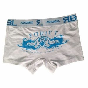 Фото Мужские трусы боксеры белыее Rebel Soviet