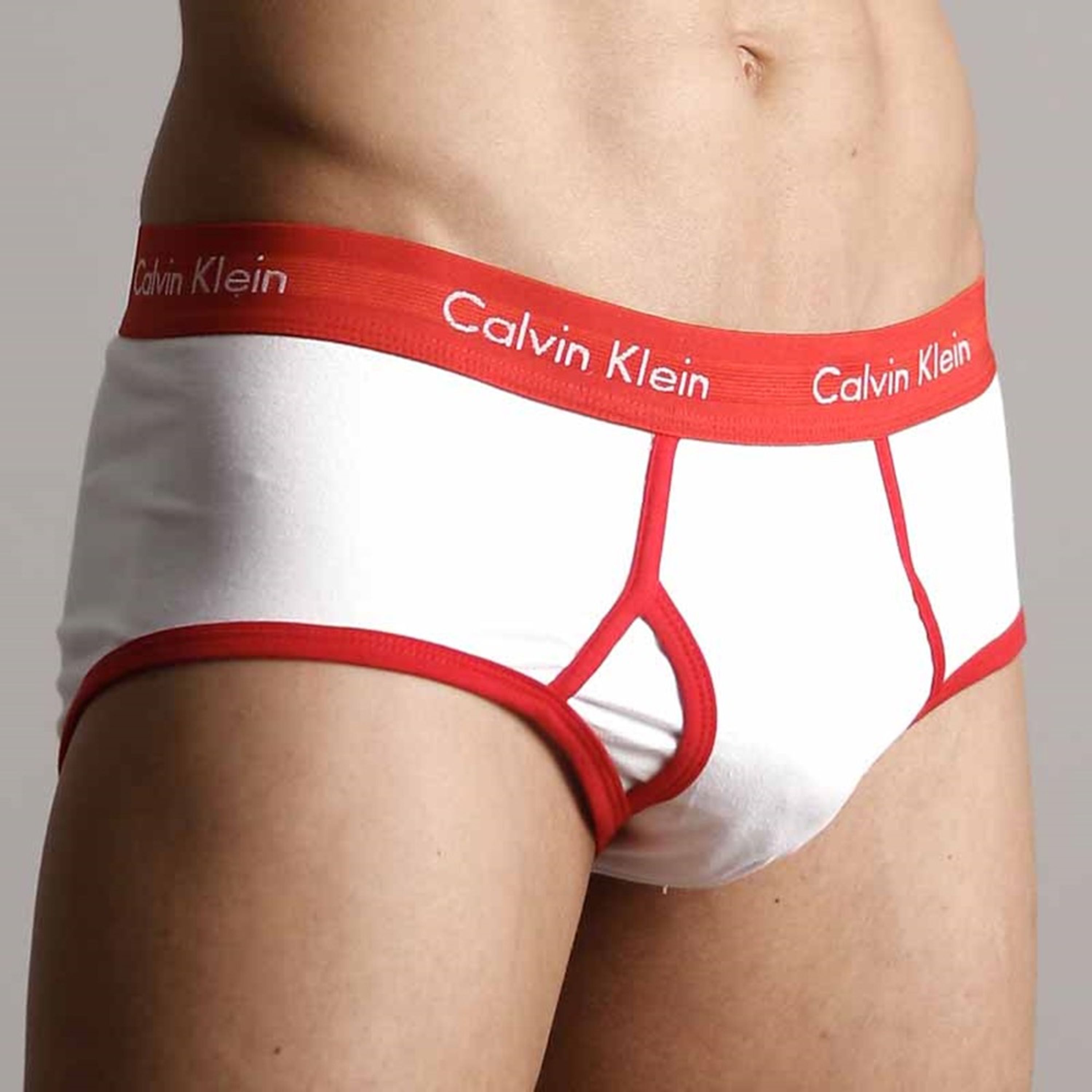 Мужские трусы брифы Calvin Klein 365 White Red Brief фото 3