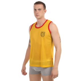 Фото Мужская майка в сетку желтая Andrew Christian Sport Mesh Tank Top 