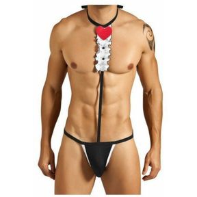 Фото Мужские трусы комбинезон Candyman Tuxedo Outfit Color Black white