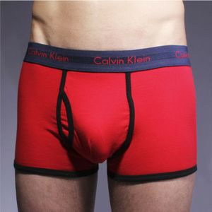 Фото Мужские трусы боксеры красные с чёрной резинкой Calvin Klein 365 Boxer Red black