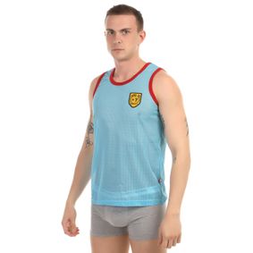 Фото Мужская майка в сетку бирюзовая Andrew Christian Sport Mesh Tank Top 