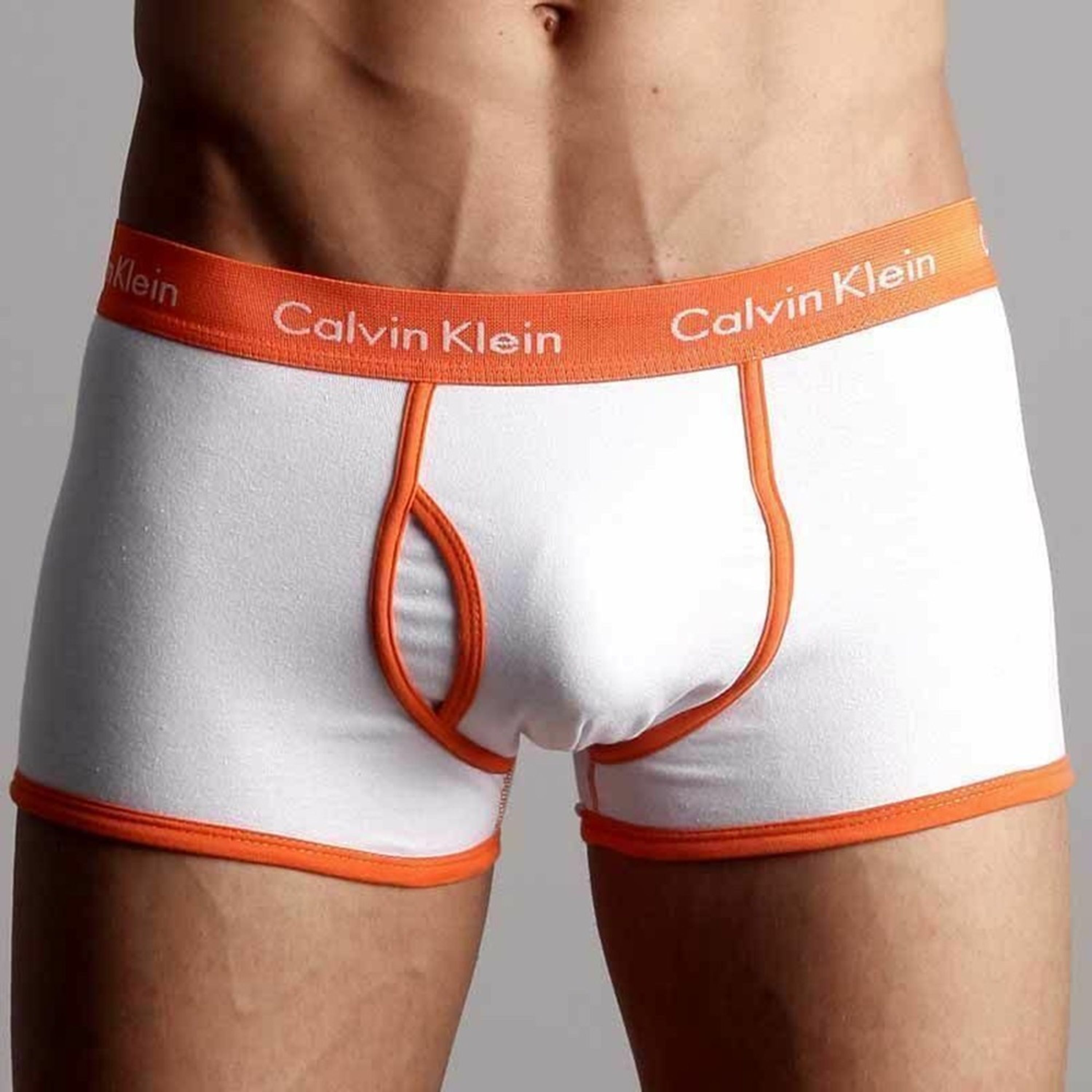 Мужские трусы боксеры Calvin Klein 365 White Orange фото 2