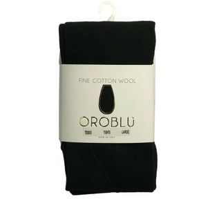 Фото Женские колготки черные из шерсти, хлопка и шелка OROBLU COLLANT TESSIE OB, 120 ден VOBFCW11T