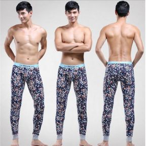 Фото Мужские кальсоны с узором синие Cockon MAN pants Navy 23641