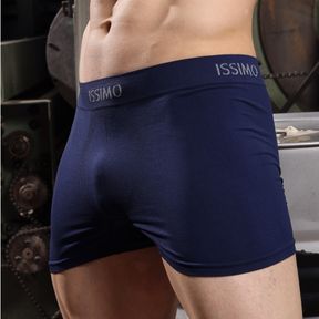 Фото Мужские трусы боксеры синие бесшовные ISSIMO BOXER 211