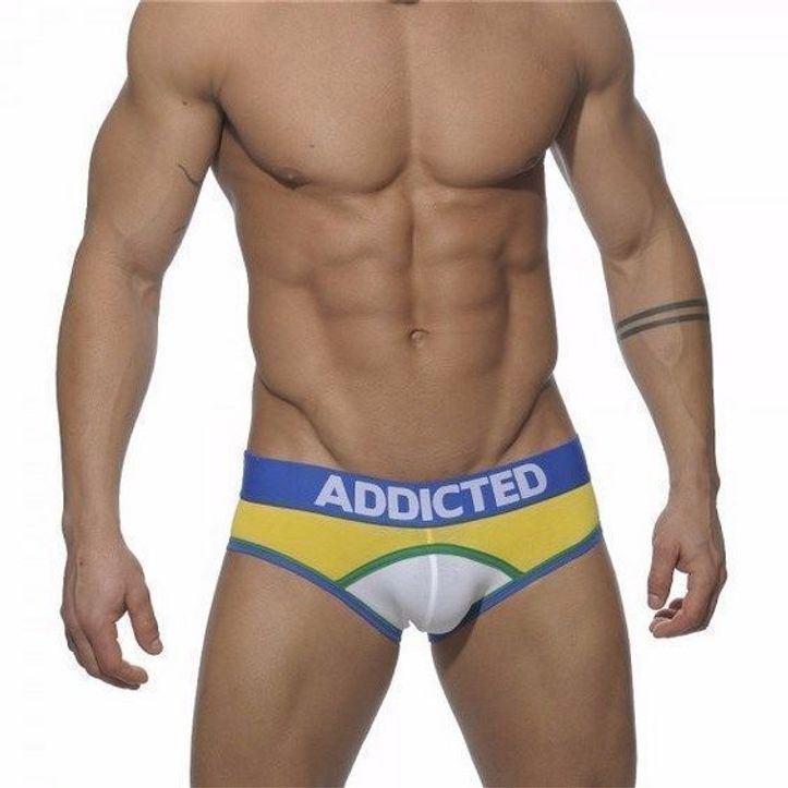 Мужские трусы джоки желтые с белой вставкой Seobean Addicted 