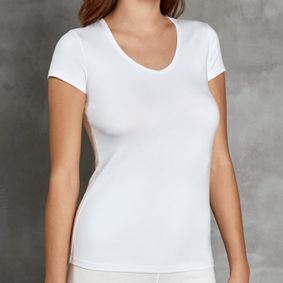 Фото Женское термобелье футболка с V-образным вырезом белая Doreanse Thermalwear 8580