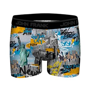 Фото Мужские трусы боксеры серые с принтом JOHN FRANK JFBD383-NEW YORK