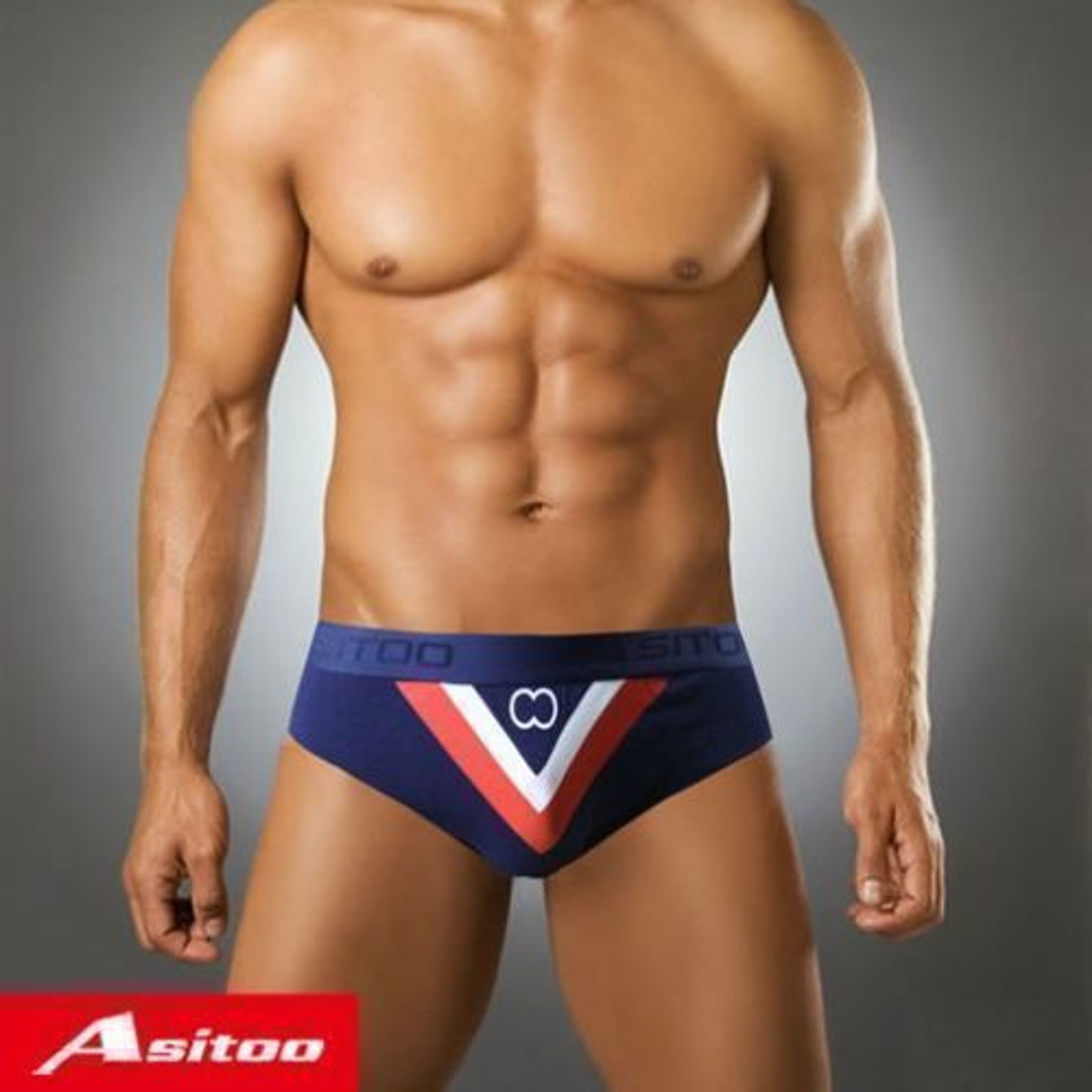 Мужские трусы брифы темно-синие Asitoo V Sport Modal Brief AST0074 фото 1