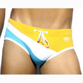 Фото Мужские плавки желтые с голубым ES Swim Brief