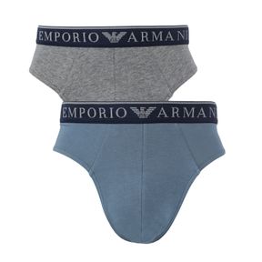 Фото Набор мужских трусов брифов 2в1 (серый, серо-голубой) Emporio Armani 111733_4F720 15349
