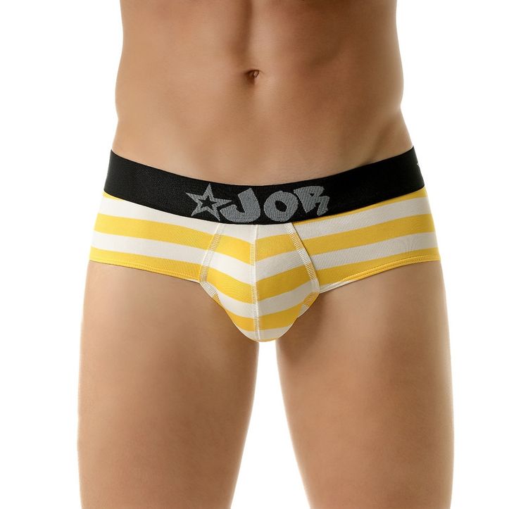Мужские трусы брифы в желтую полоску Jor New Power Yellow 