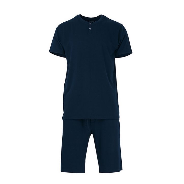 Мужской домашний комплект (футболка и шорты) темно-синий BALDESSARINI 95014/4006 630 