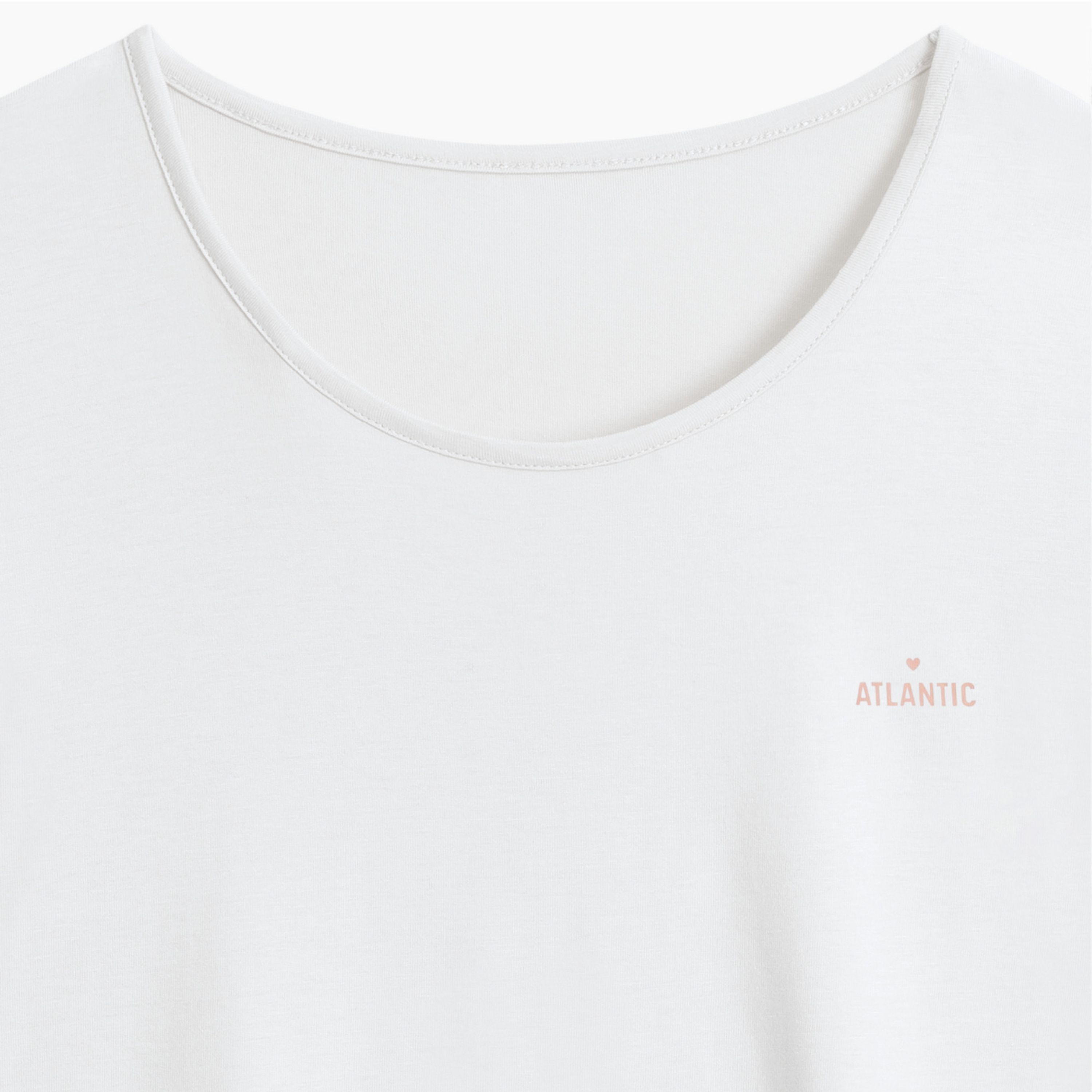 Пижама женская белая с голубыми штанами в клетку ATLANTIC Check NLP-494 фото 4