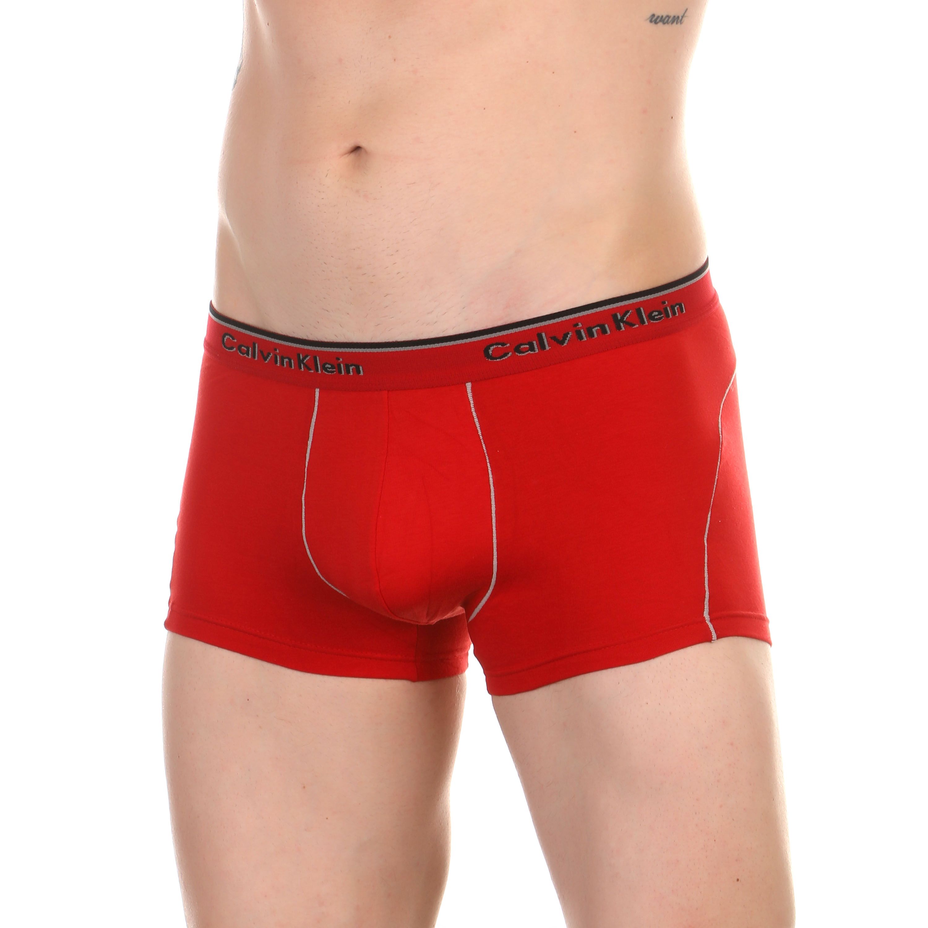 Мужские трусы боксеры красные Calvin Klein Red Boxers фото 1