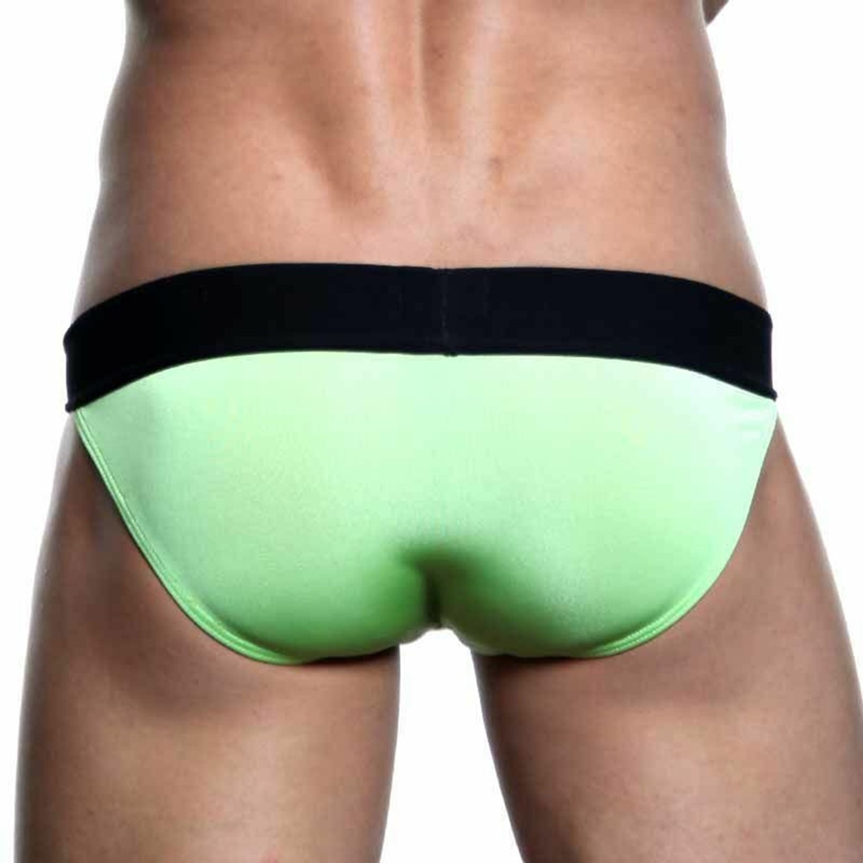 Мужские трусы танга зеленые с черной резинкой HOM Night Therapy Tanga Brief Green фото 4