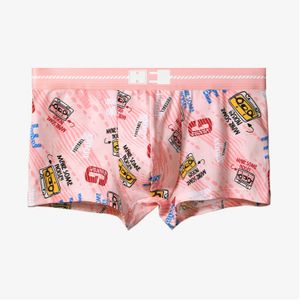 Фото Мужские трусы боксеры розовые с принтом Romeo Rossi RR6118-22-1