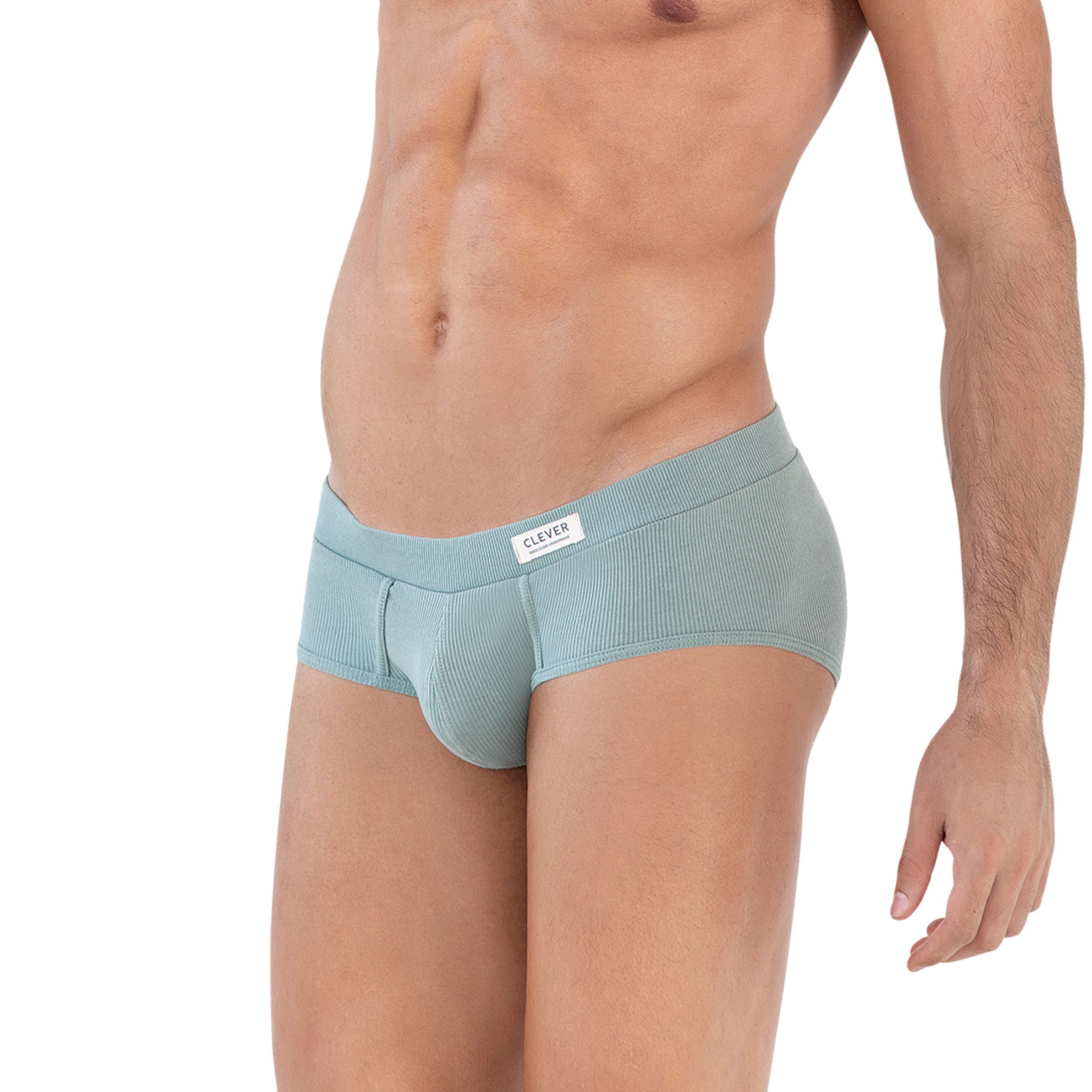 Мужские трусы брифы зеленые Clever Moda SPIRIT PIPING BRIEF 160518 фото 2