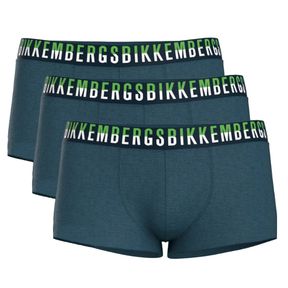 Фото Мужские трусы боксеры синие набор 3в1 Bikkembergs BICOLOR BKK52UTR27TR