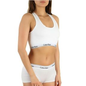 Фото Женский комплект белый топ и боксеры Calvin Klein Women White