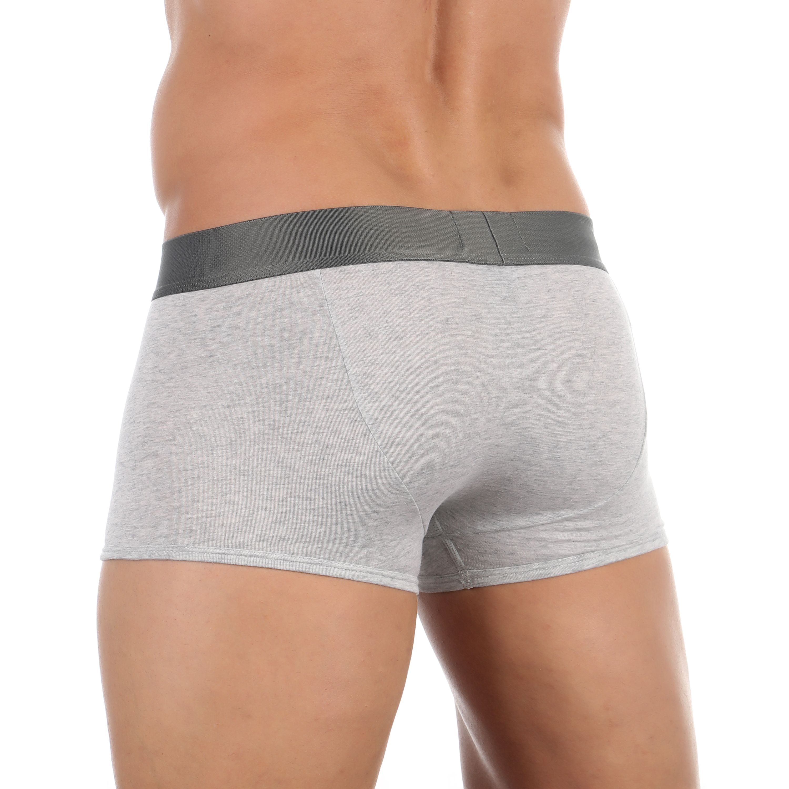 Мужские трусы боксеры серые меланж Emporio Armani 111389_CC729 00048 фото 2