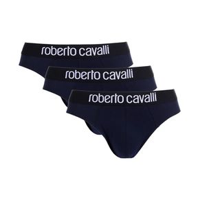 Фото Набор мужских трусов брифов 3в1 темно-синие ROBERTO CAVALLI RC1USP01TR