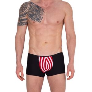 Фото Мужские трусы боксеры черные с красно-белой вставкой Cosmos Colors CB30_RWB Фото Мужские трусы боксеры черные с красно-белой вставкой Cosmos Colors CB30_RWB