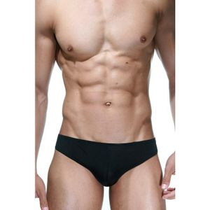 Фото Мужские трусы слипы черные с белой кружевной вставкой LaBlinque LB15253