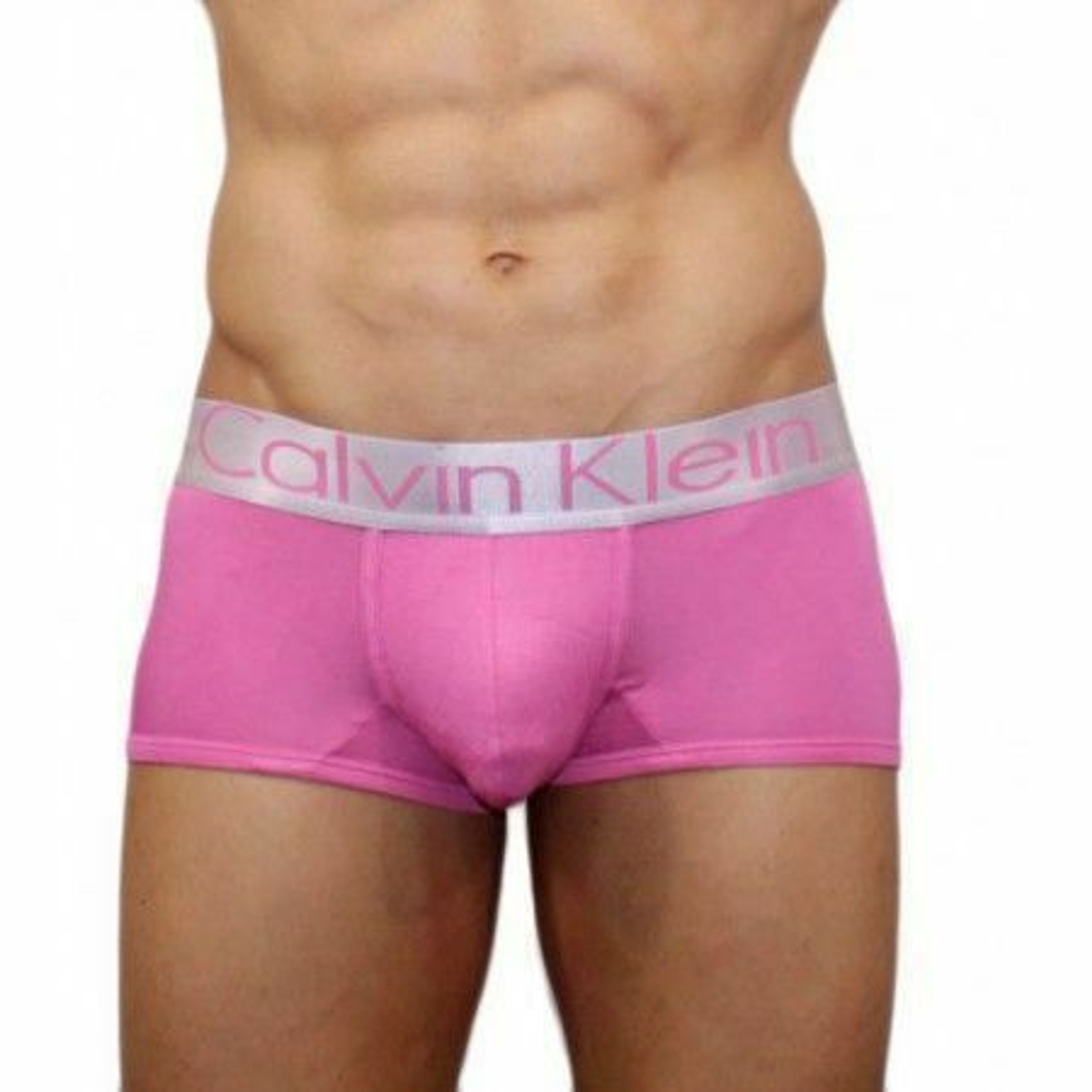 Мужские трусы боксеры розовые из модала Calvin Klein Boxer фото 2