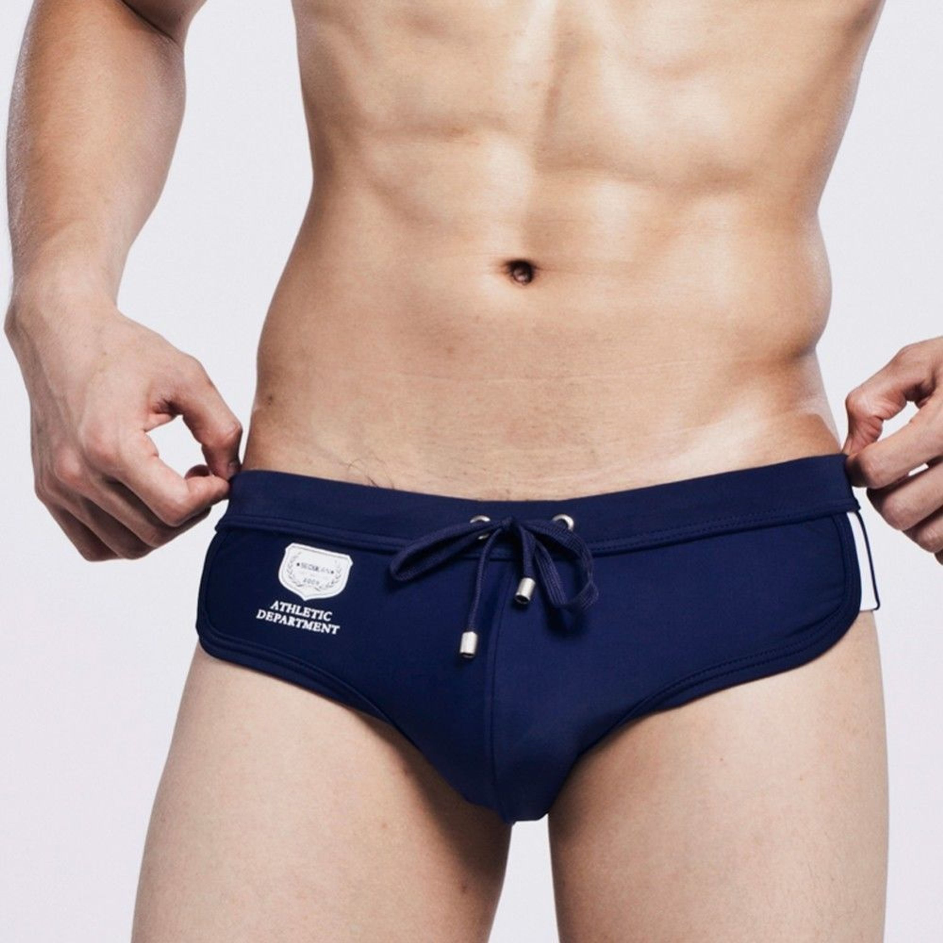 Мужские плавки брифы темно-синие Seobean Blue Athletic Brief Boxer фото 1