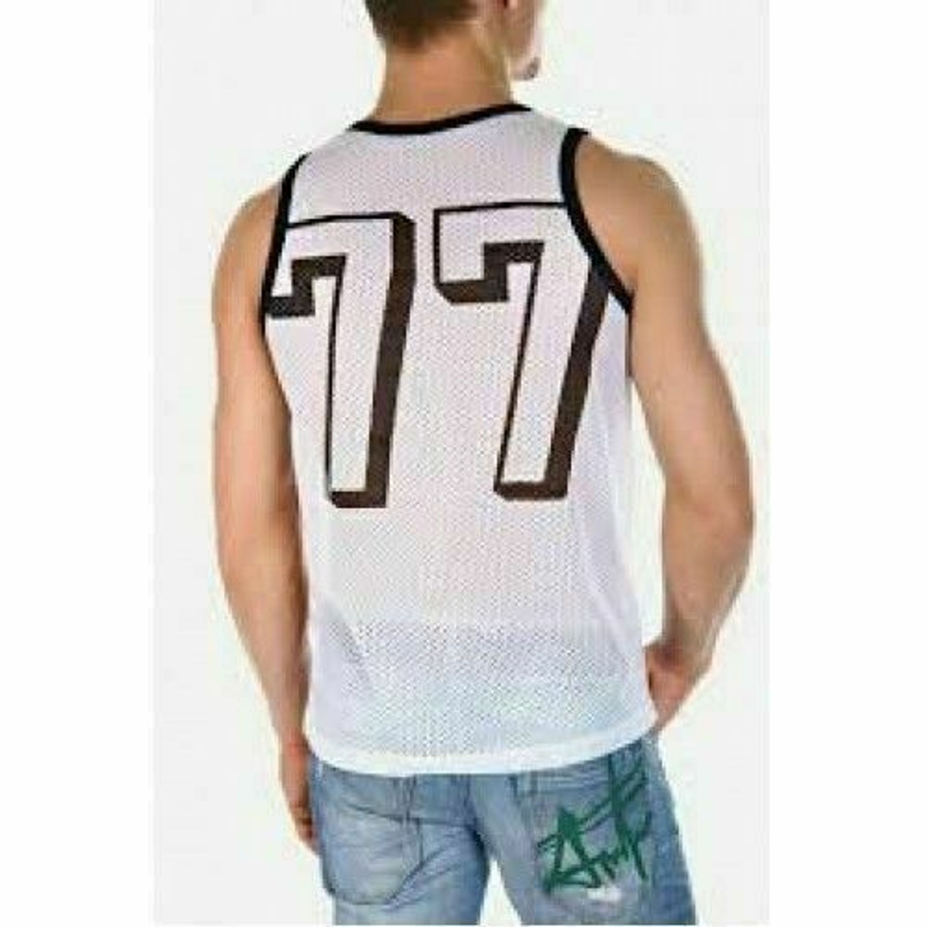 Майка спортивная в сетку белая Andrew Christian Sport Mesh Tank White фото 3