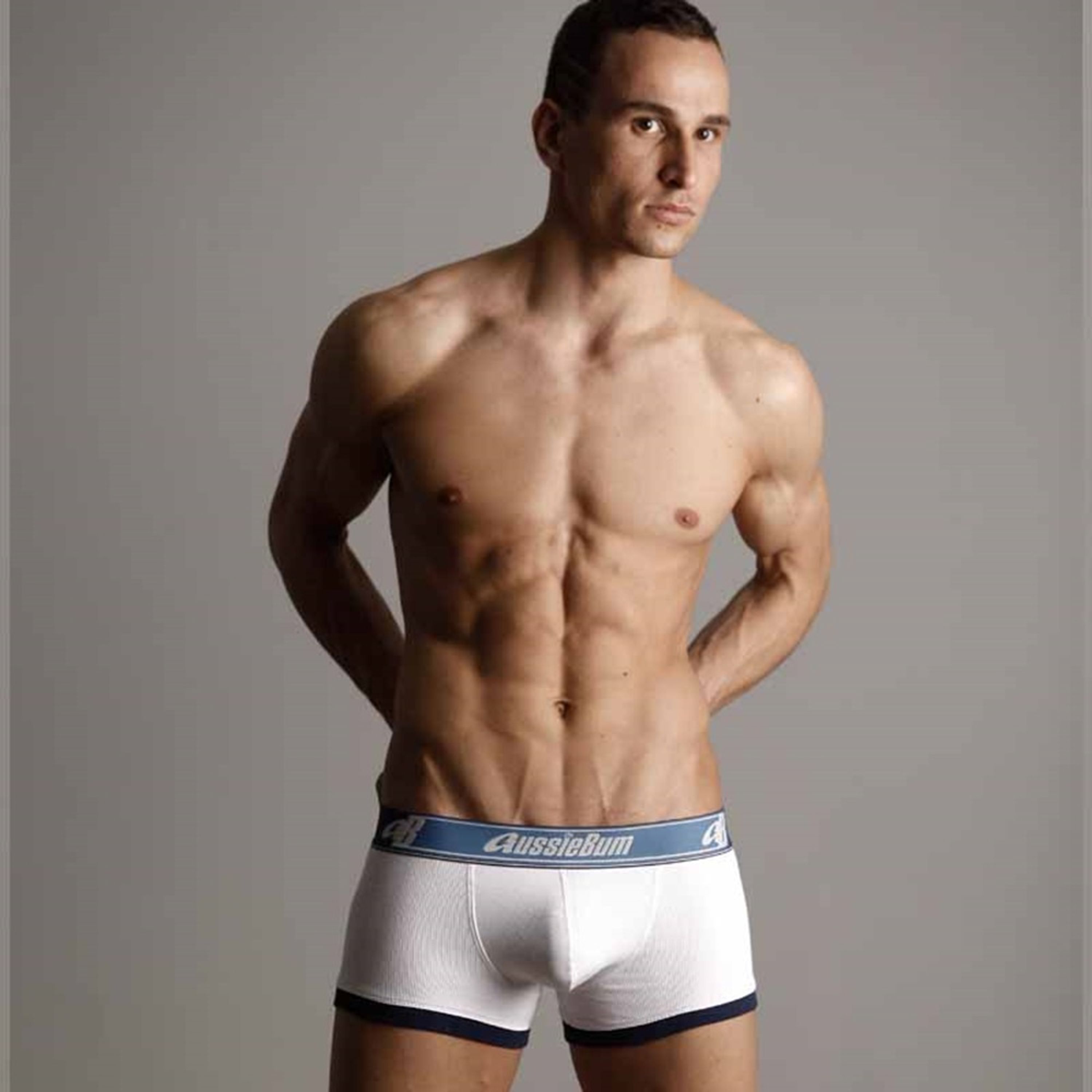 Мужские трусы боксеры белые Aussiebum aB Flex White AB00074 фото 1