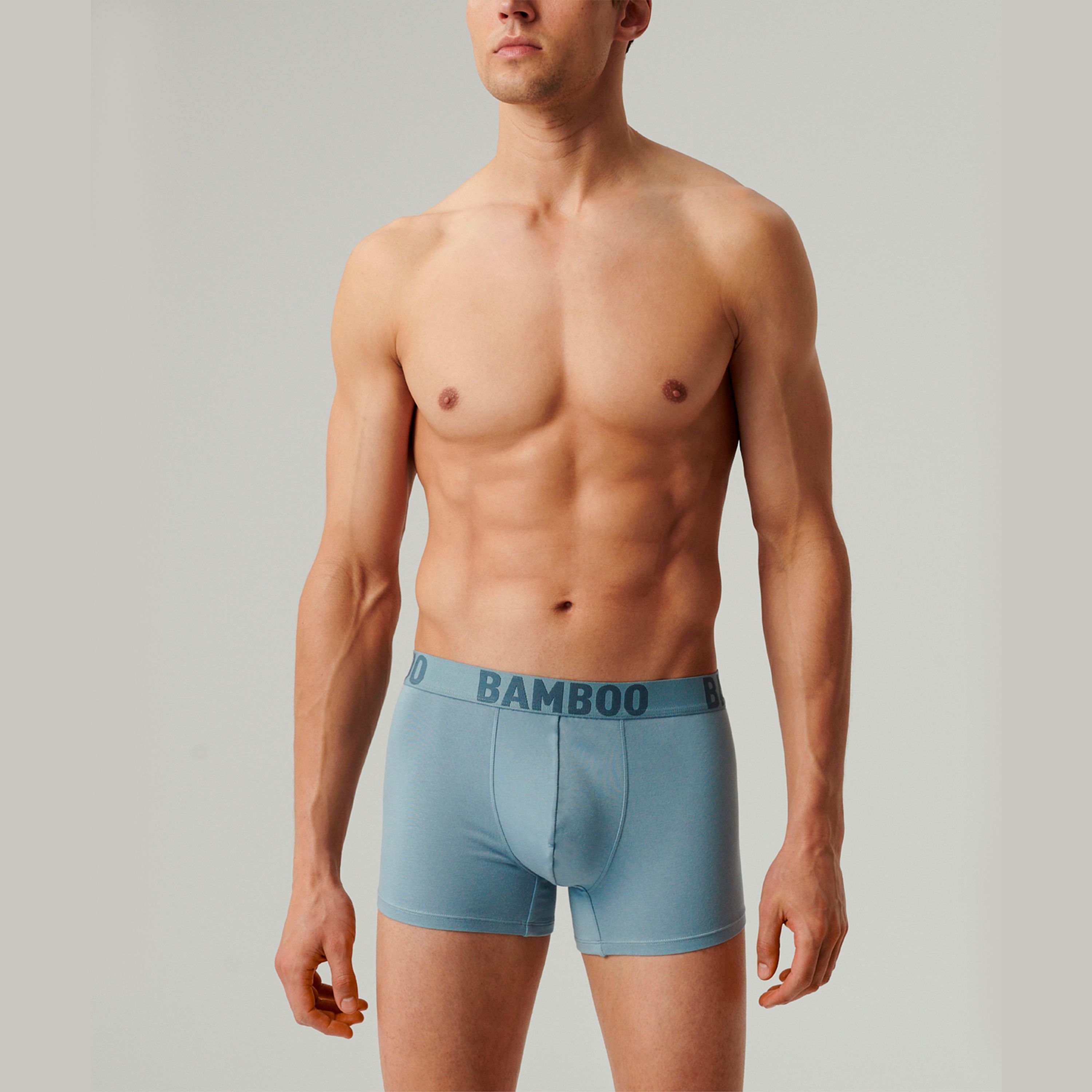 Мужские трусы боксеры (темно-синий + голубой + графитовый) набор 3в1 ATLANTIC Premium 3MH-215 фото 2