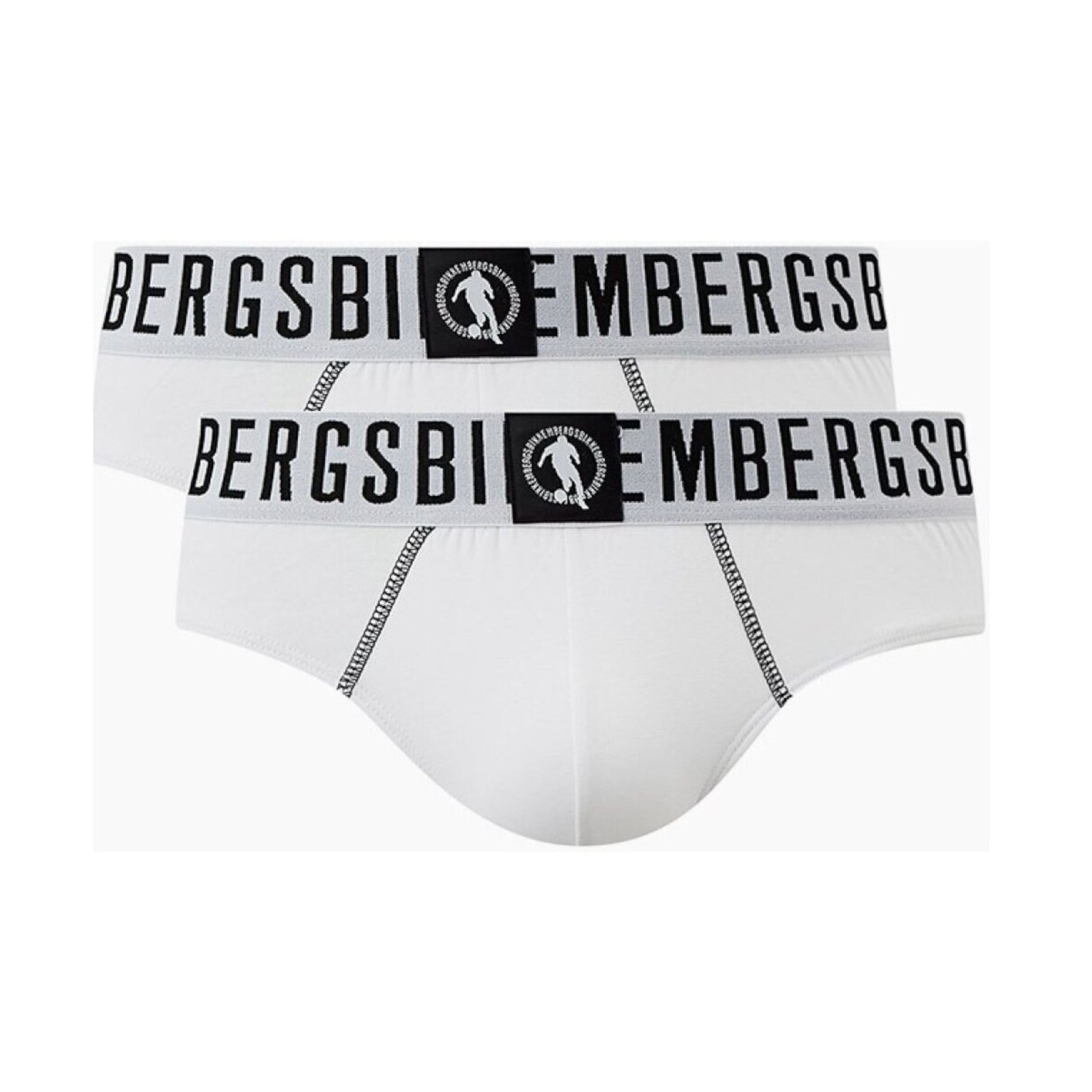 Мужские трусы брифы белые набор 2 в 1 Bikkembergs FASHION PUPINO BKK1USP06BI фото 1