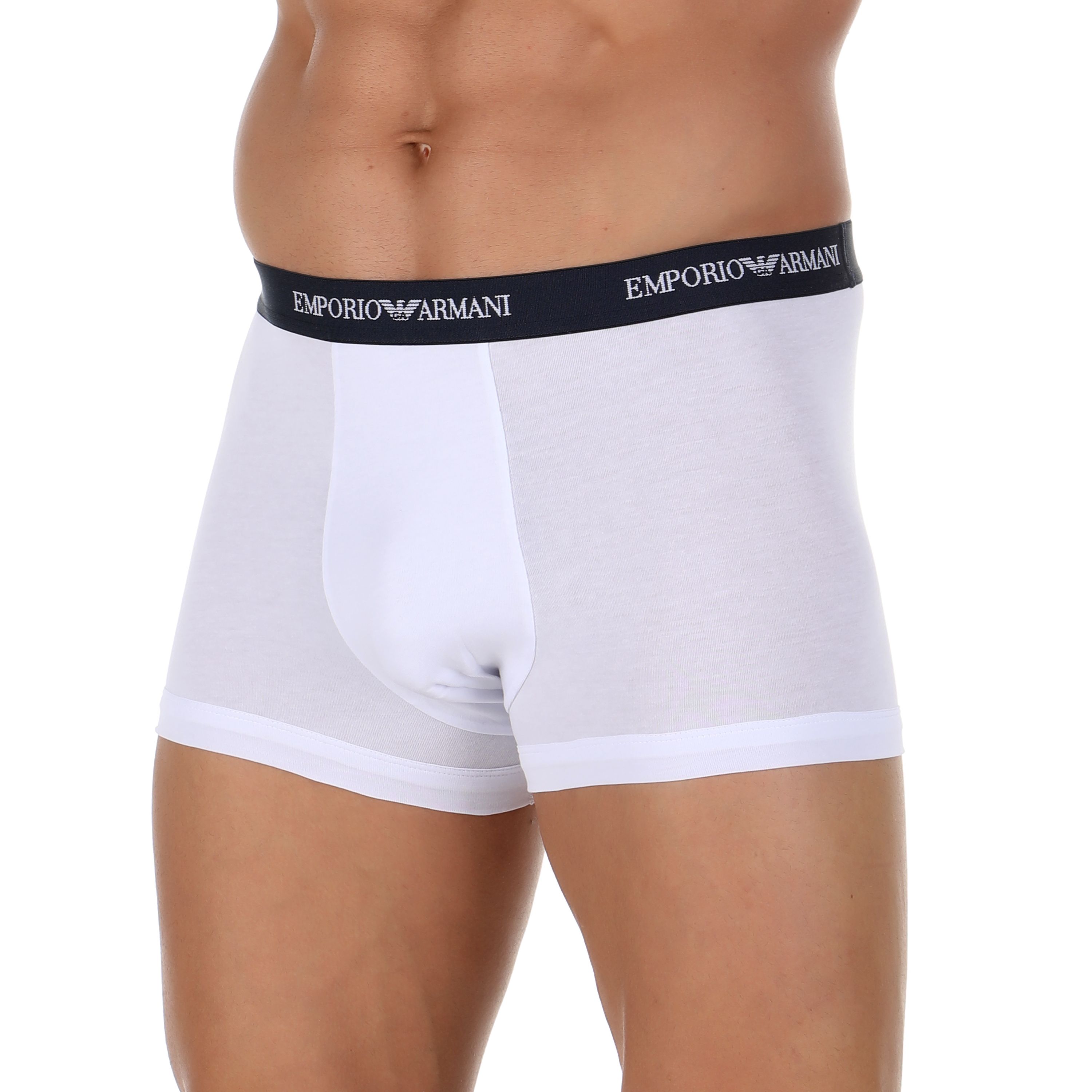 Набор мужских трусов боксеров 3в1 (белые, черные, серые) Emporio Armani 111357_CC717 02910 фото 4
