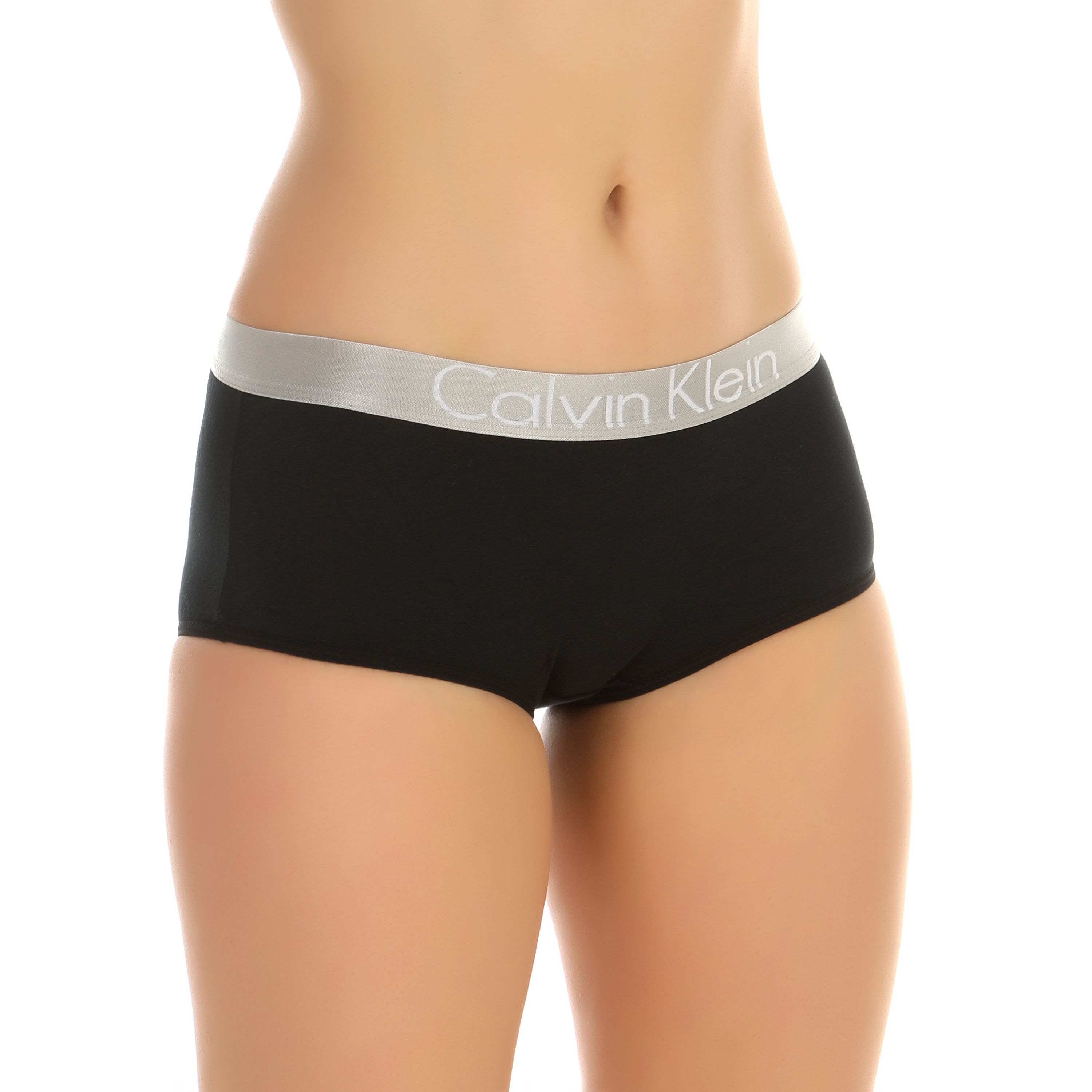 Женские трусы-шорты черные Calvin Klein Women Steel Black фото 1