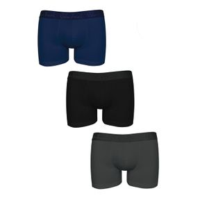 Фото Набор мужских трусов боксеров 3в1 (черные, темно-синие, темно-серые) JOHN FRANK JF3BMODLONG01