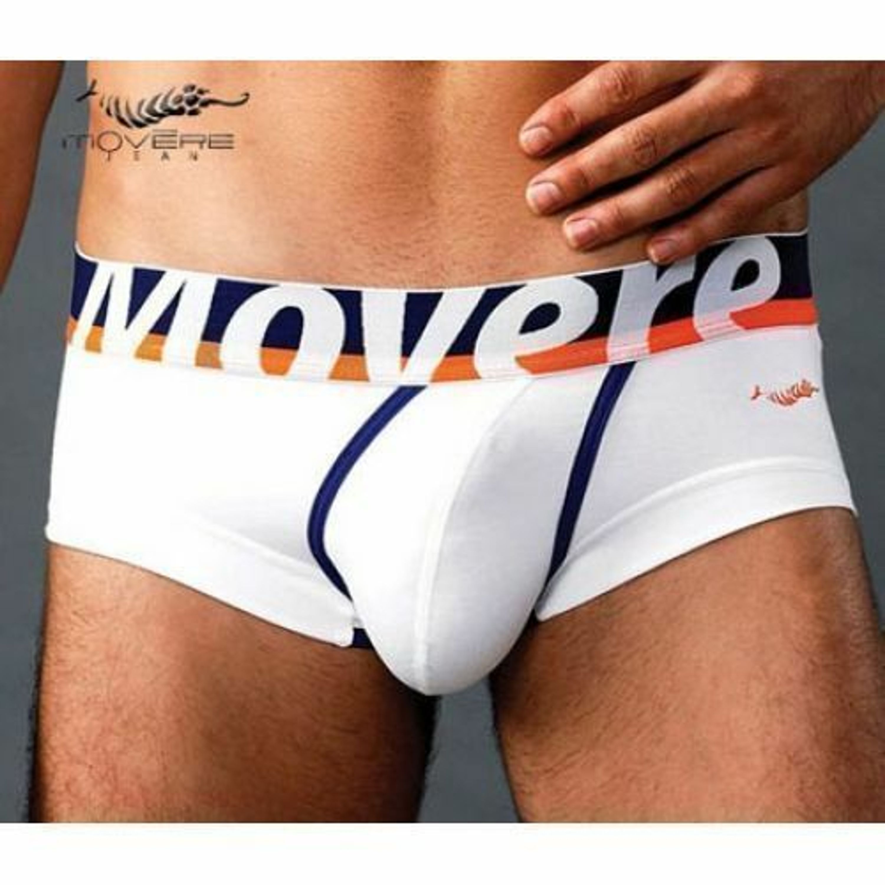 Мужские трусы хипсы белые Movere Signature Hipster White фото 1