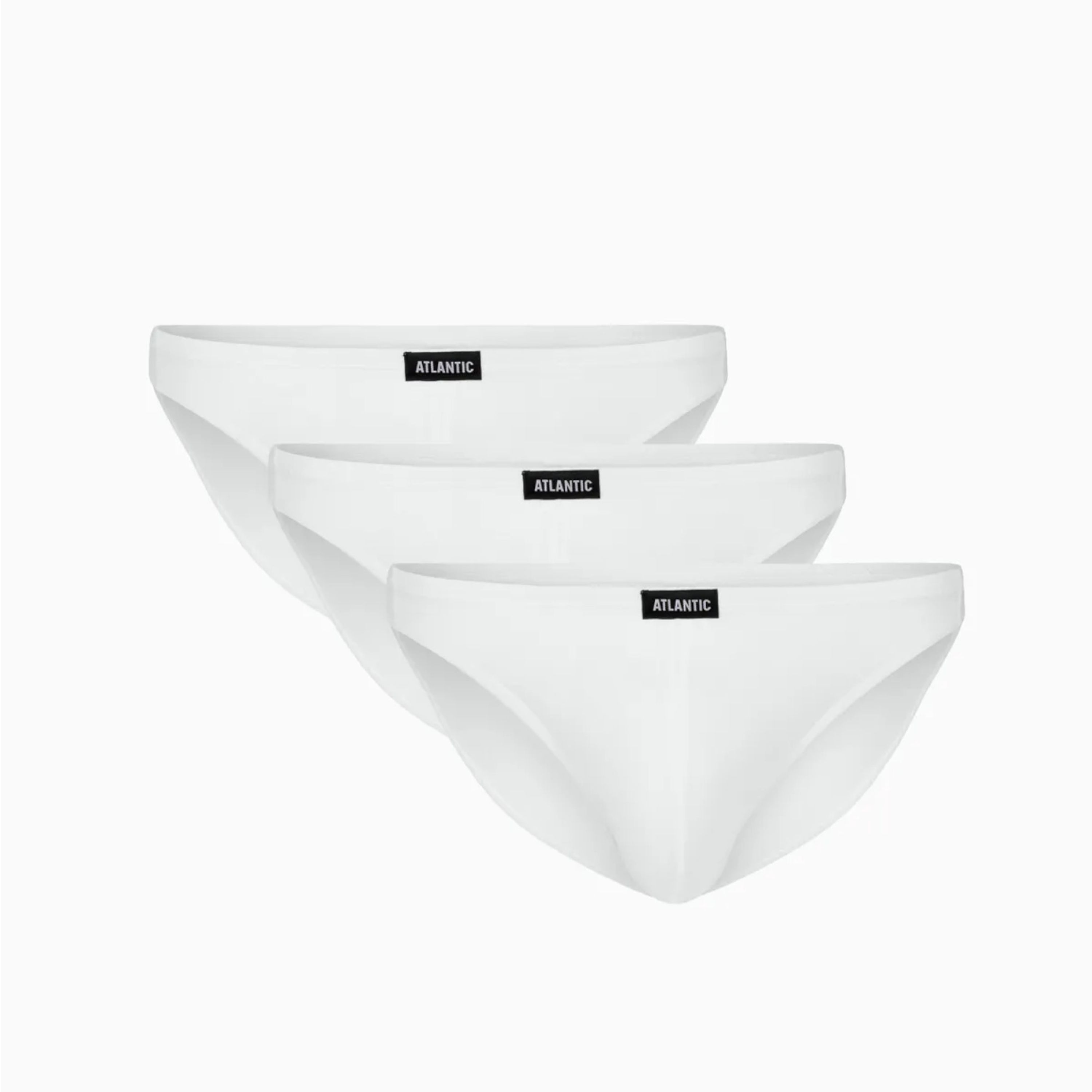 Мужские трусы слипы белые набор 3в1 ATLANTIC мини Basic 3BMP-230 фото 1