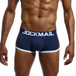 Фото Мужские трусы боксеры темно-синие с push up JOCKMAIL JM6030-16