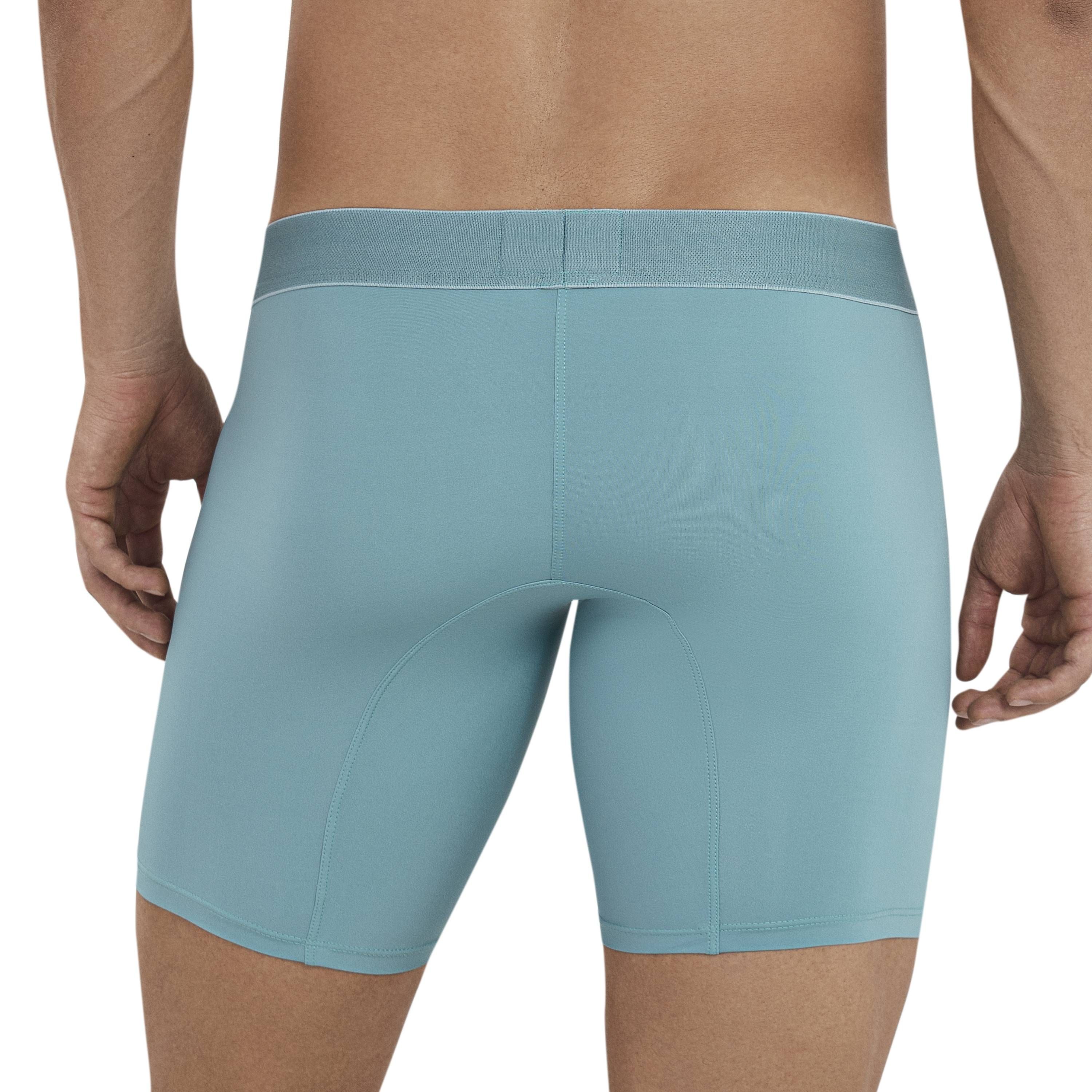 Мужские трусы боксеры удлиненные бирюзовые Clever Moda VITAL LONG BOXER 112510 фото 3