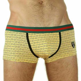 Фото Мужские трусы хипсы желтые Gucci Hip Boxer