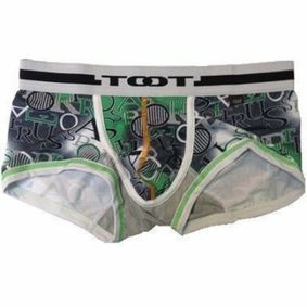 Фото Мужские трусы хипсы зеленые с белой резинкой TOOT Crazy Words Green Hips