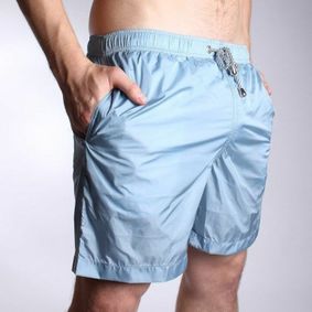 Фото Мужские шорты пляжные светло-голубые Prada Milano Classic Shorts