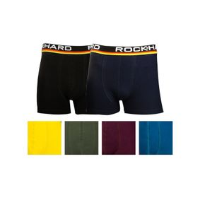 Фото Мужские трусы боксеры набор 6 в 1 (желтый, темно-синий, черный, бордовый, синий, хаки) Rockhard RH67061