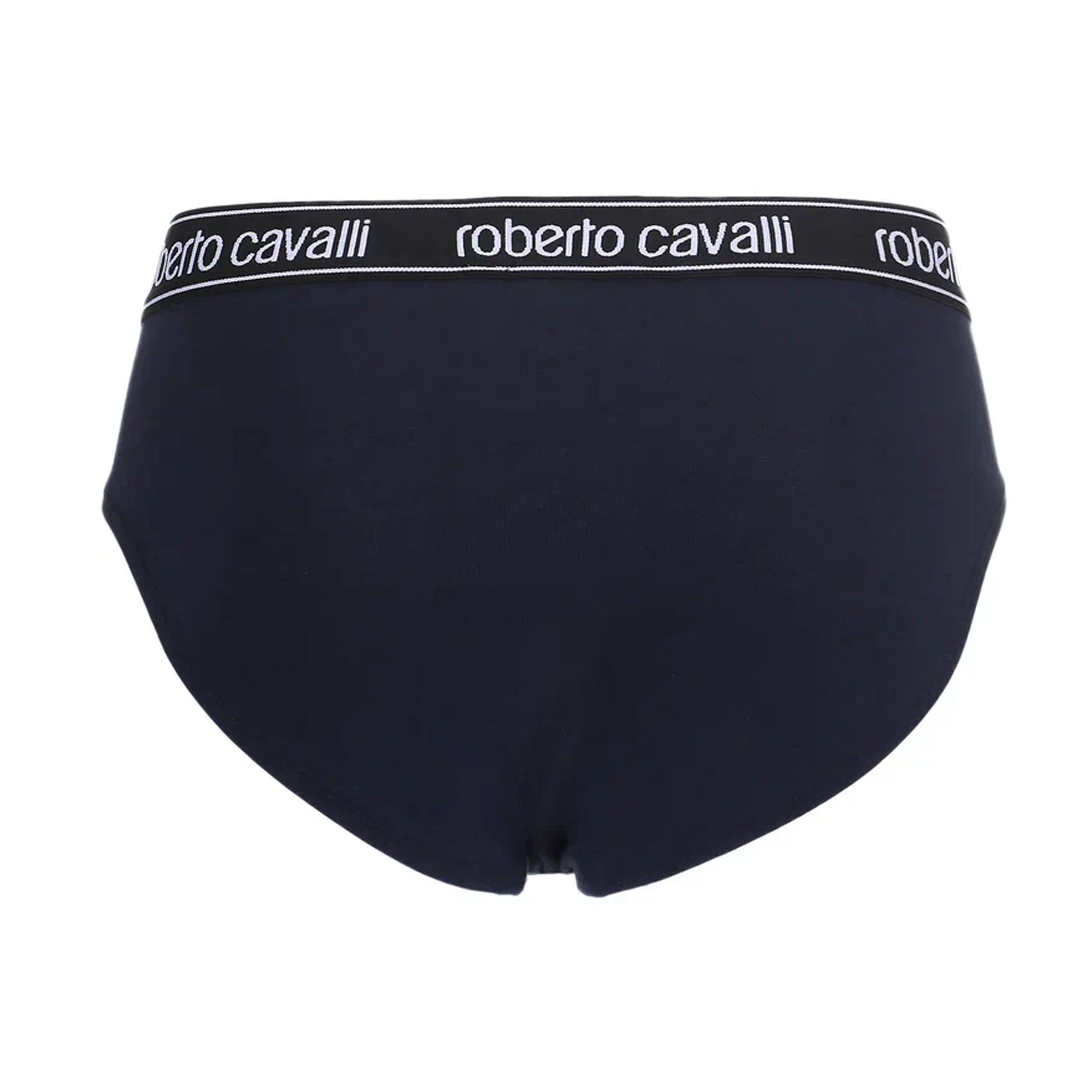 Набор мужских трусов брифов 3в1 темно-синие ROBERTO CAVALLI RC1USP02TR фото 4